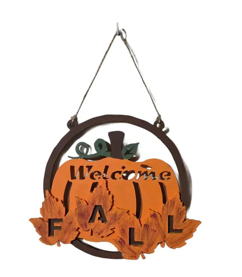 Welcome Fall pumpkin sign